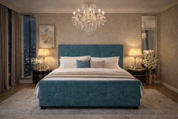 King Richard Velours Elektrische Boxspring